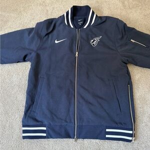 Nike Indiana Fever Men’s Navy Blue Authentic Collection Full-Zip Bomber Jacket